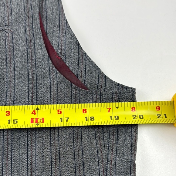 John Varvatos Gray Striped Suit Vest - Picture 9 of 12